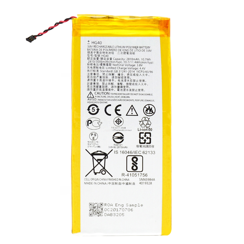 2810mAh Li-Polymer Battery HG40 for Motorola Moto G5 Plus / XT1685 Other Replacement Parts Motorola Moto G5 Plus